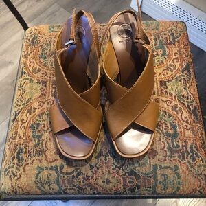 Tory Burch Tan Leather Heels